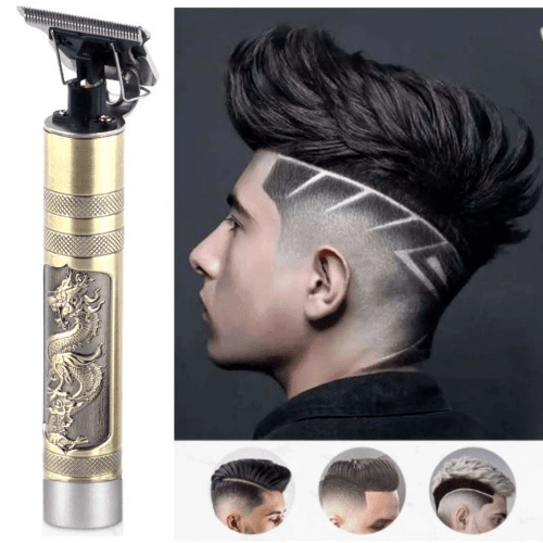 Máquina de cortar cabelo profissional dragão elétrica bateria recarregável